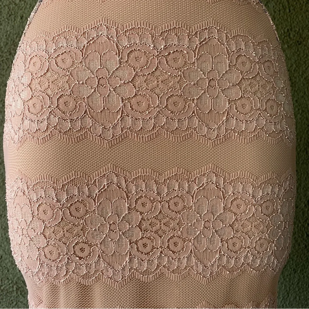 🔥5/$20🔥 “Bloom” Dusty Pink Stretch Lace Mini Dress.size XS - Picture 9 of 11